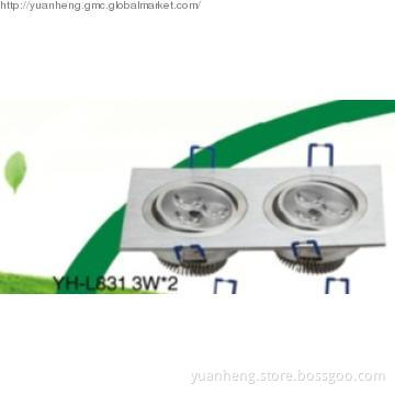 3W*2 wire drawing of stainless steel ceiling lamp and LED down lamp